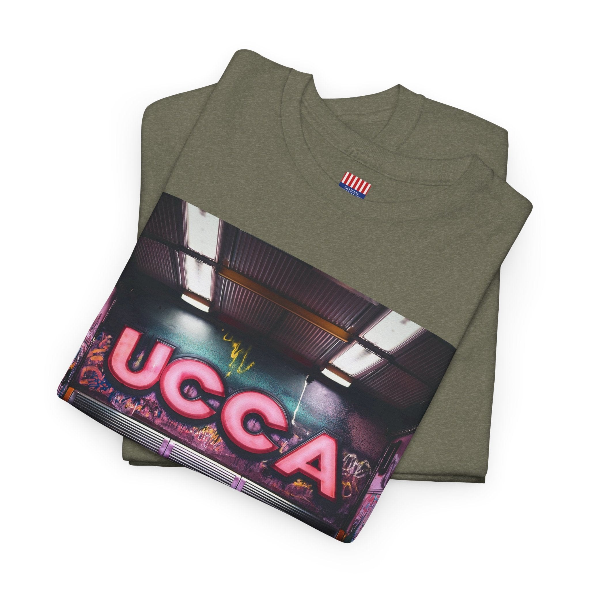 Step Back in Style: Retro Vibes, Modern Threads with a UCCA Edge - Unisex Heavy Cotton Tee T-Shirt