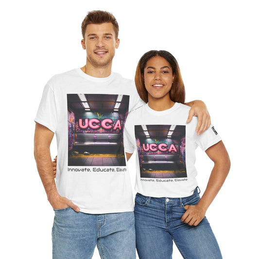 Step Back in Style: Retro Vibes, Modern Threads with a UCCA Edge - Unisex Heavy Cotton Tee White / L T-Shirt