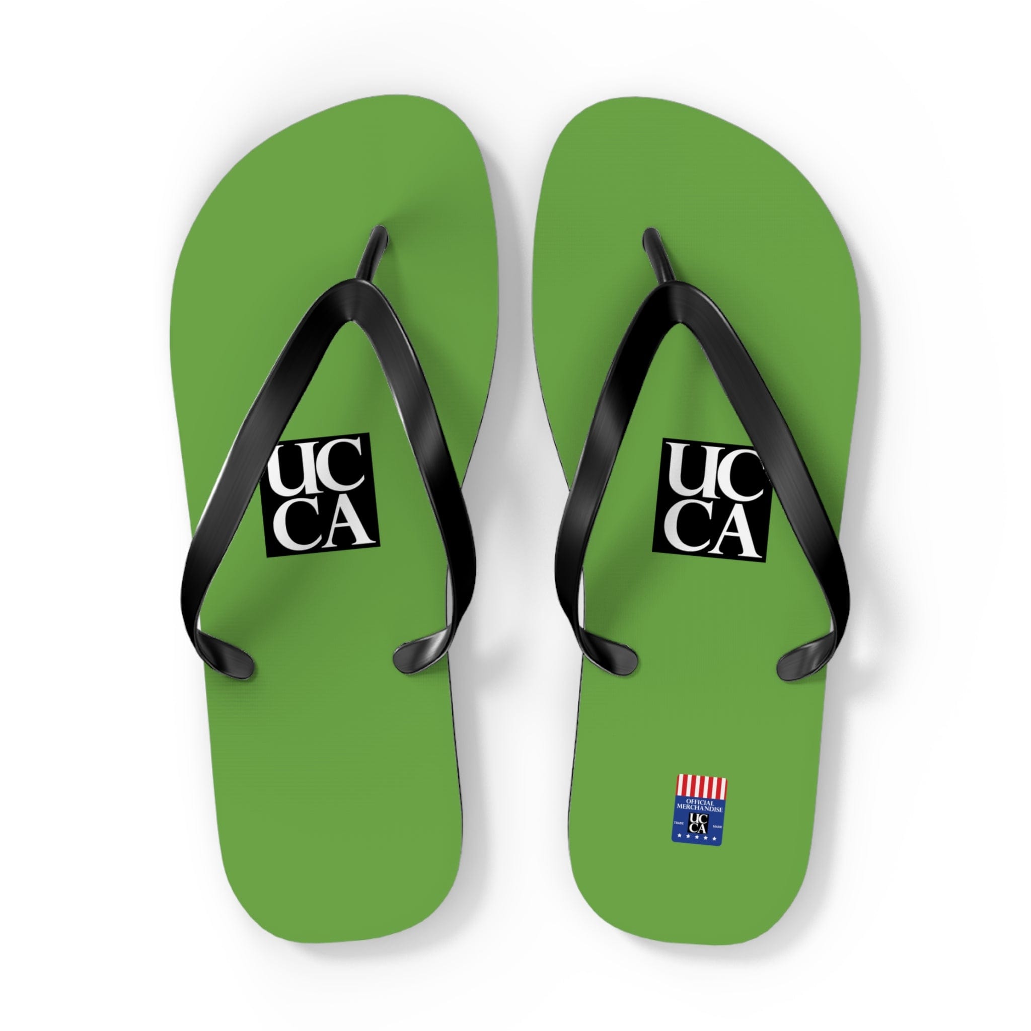 Step Into Summer with UCCA Flip Flops - Green XL / Black sole Shoes