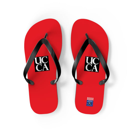 Step Into Summer with UCCA Flip Flops - Red M / Black sole Shoes