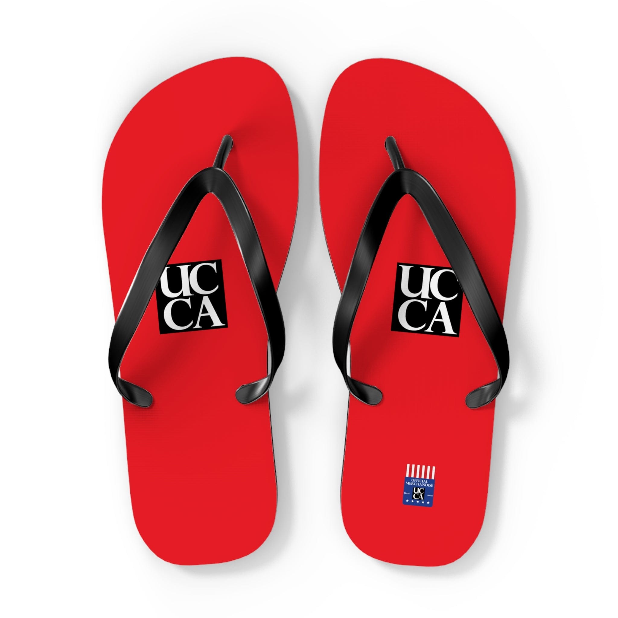 Step Into Summer with UCCA Flip Flops - Red XL / Black sole Shoes