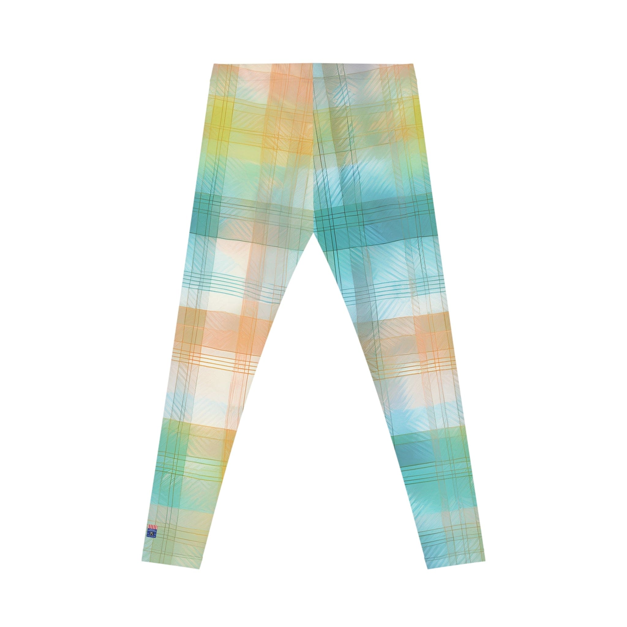 Sunwashed Plaid Leggings – Pastel Breeze Edition All Over Prints