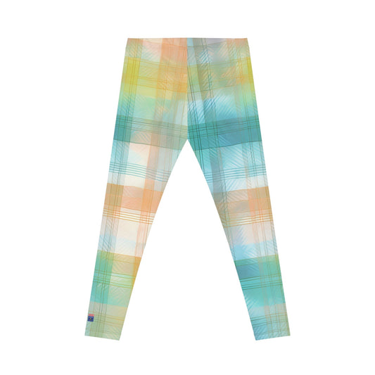 Sunwashed Plaid Leggings – Pastel Breeze Edition All Over Prints