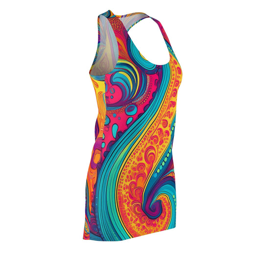 Swirl & Shine Racerback Dress – Summer Paisley Pop All Over Prints