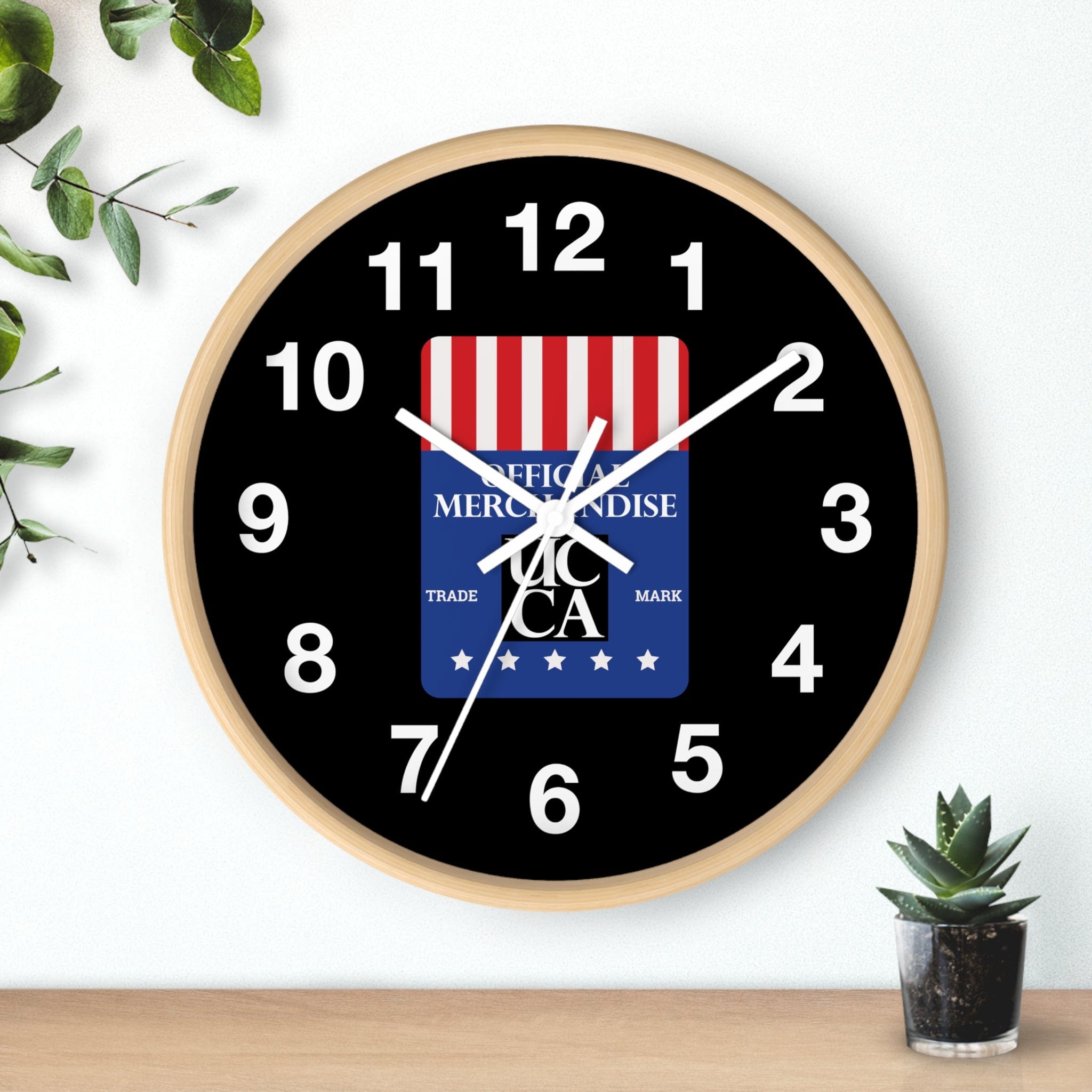The Official UCCA Timekeeper: Wall Clock - Black Watch Face Home Decor