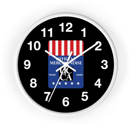 The Official UCCA Timekeeper: Wall Clock - Black Watch Face White Base / White / 10" Home Decor
