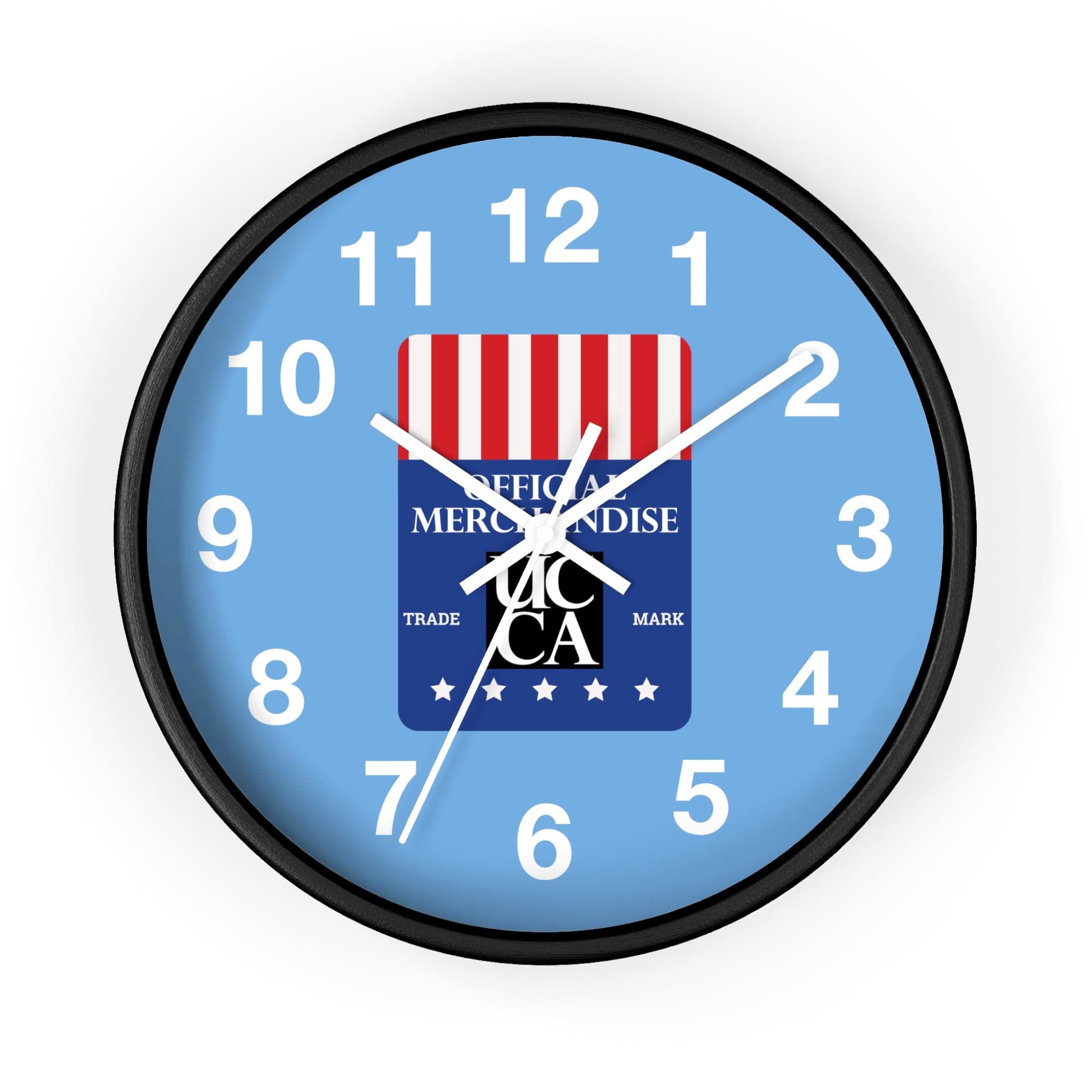 The Official UCCA Timekeeper: Wall Clock - Blue Watch Face Black Base / White / 10