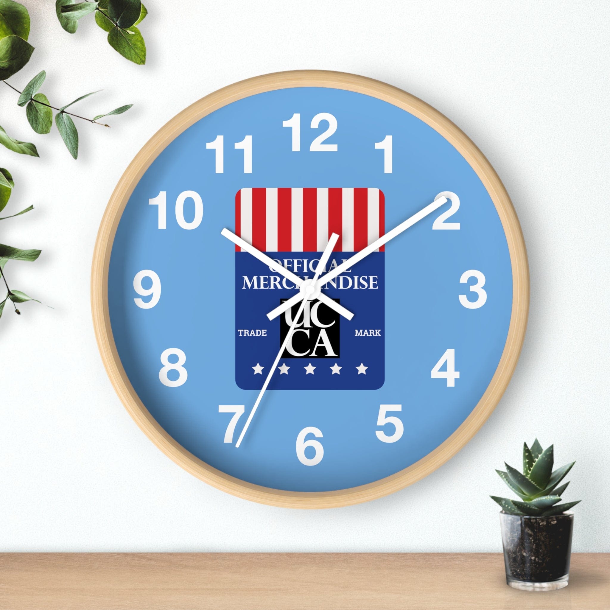 The Official UCCA Timekeeper: Wall Clock - Blue Watch Face Home Decor