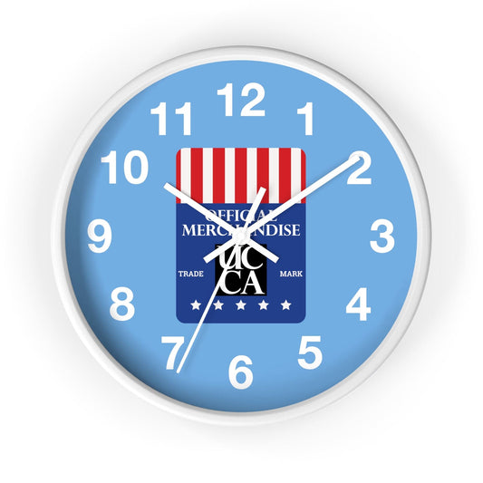 The Official UCCA Timekeeper: Wall Clock - Blue Watch Face White Base / White / 10" Home Decor