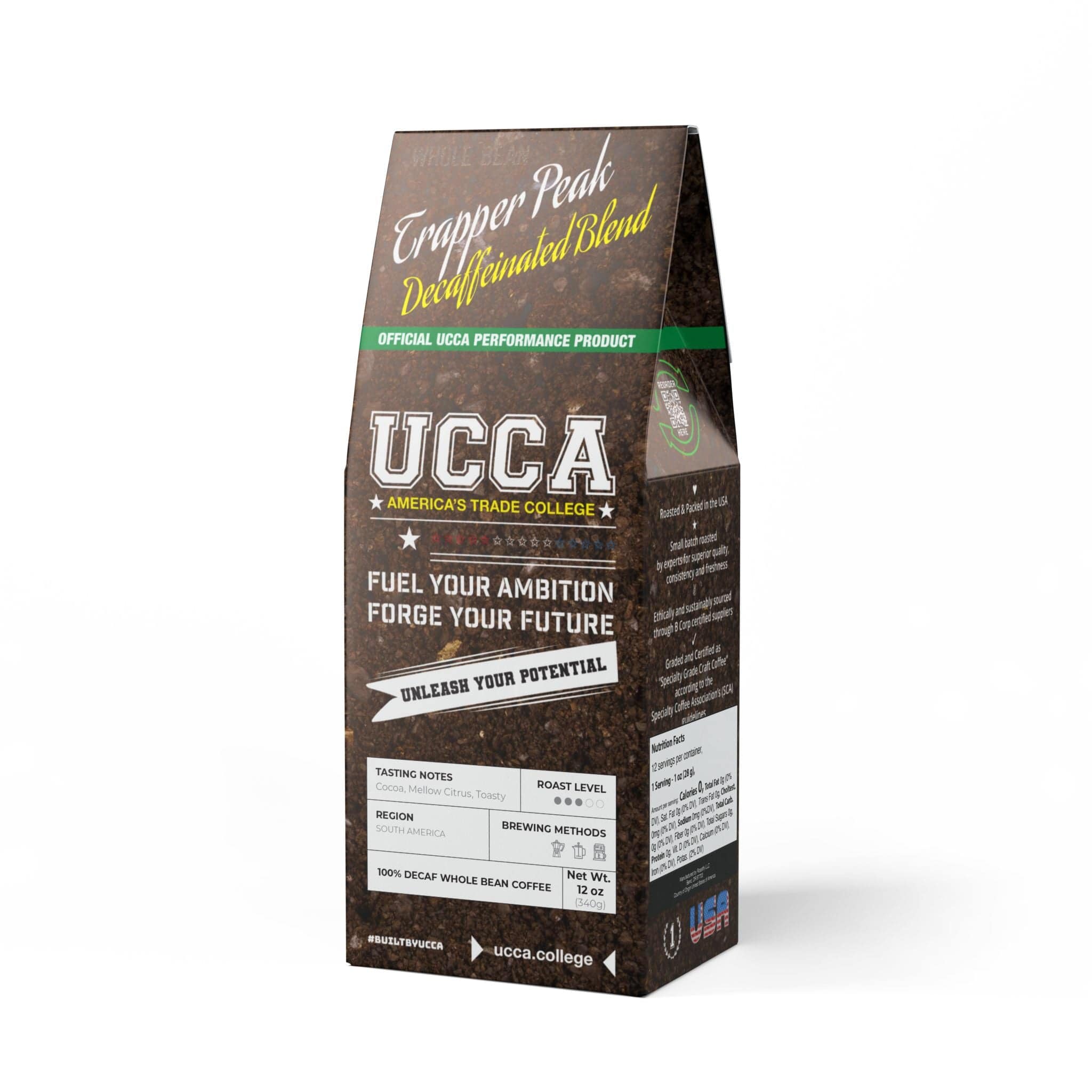Trapper Peak Decaf Coffee Blend (Medium Roast) - Whole or Ground Bean Food & Beverages