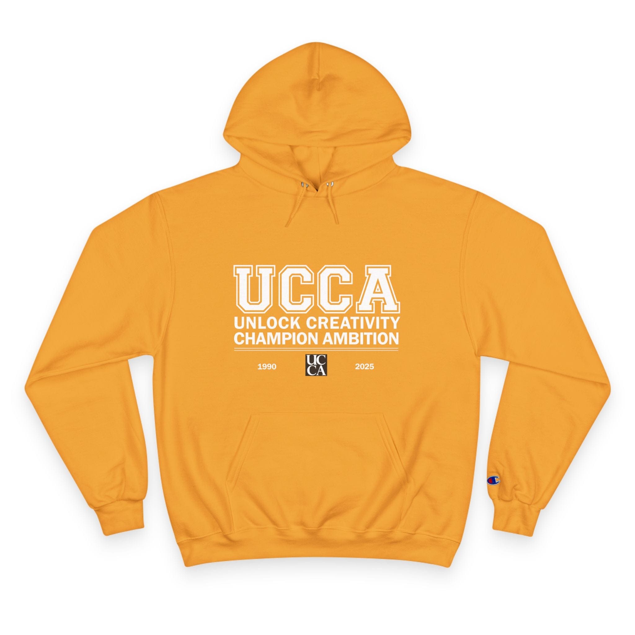 UCCA Champion Hoodie - UNLOCK CREATIVITY, CHAMPION AMBITION Gold / S Hoodie