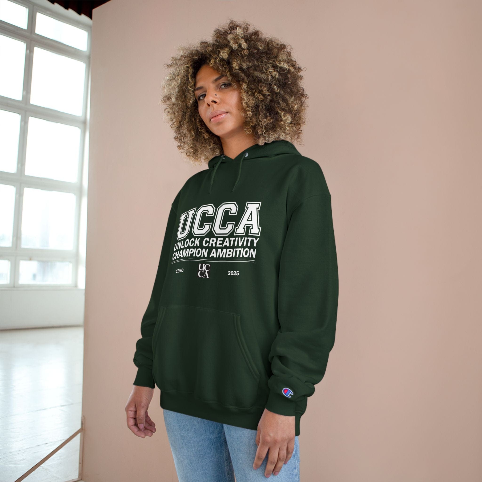UCCA Champion Hoodie - UNLOCK CREATIVITY, CHAMPION AMBITION Hoodie