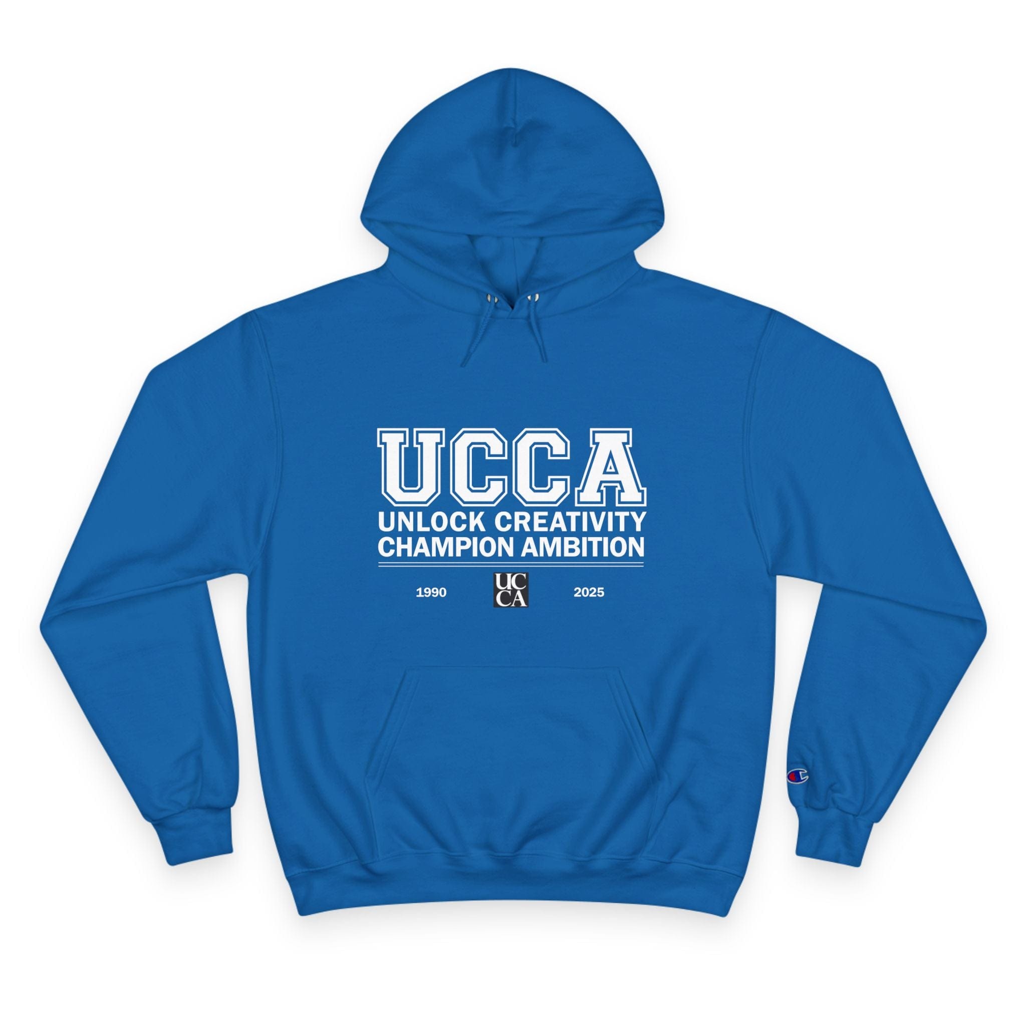 UCCA Champion Hoodie - UNLOCK CREATIVITY, CHAMPION AMBITION Royal Blue / S Hoodie