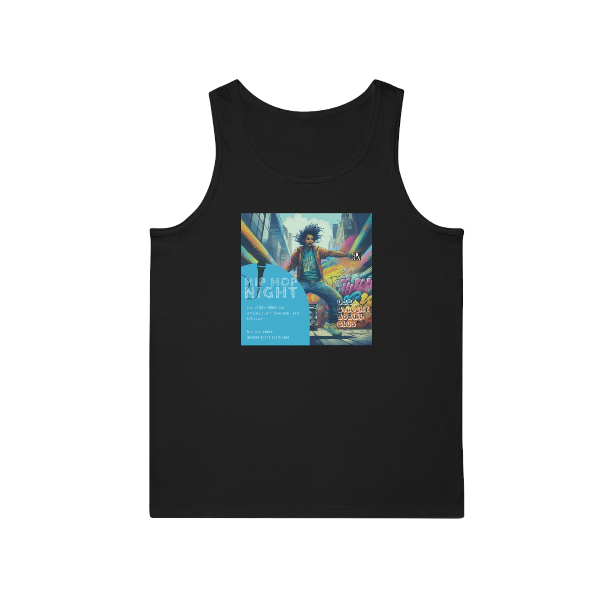 UCCA Hip Hop Club Retro Tank - Unisex Softstyle™ Black / S Tank Top