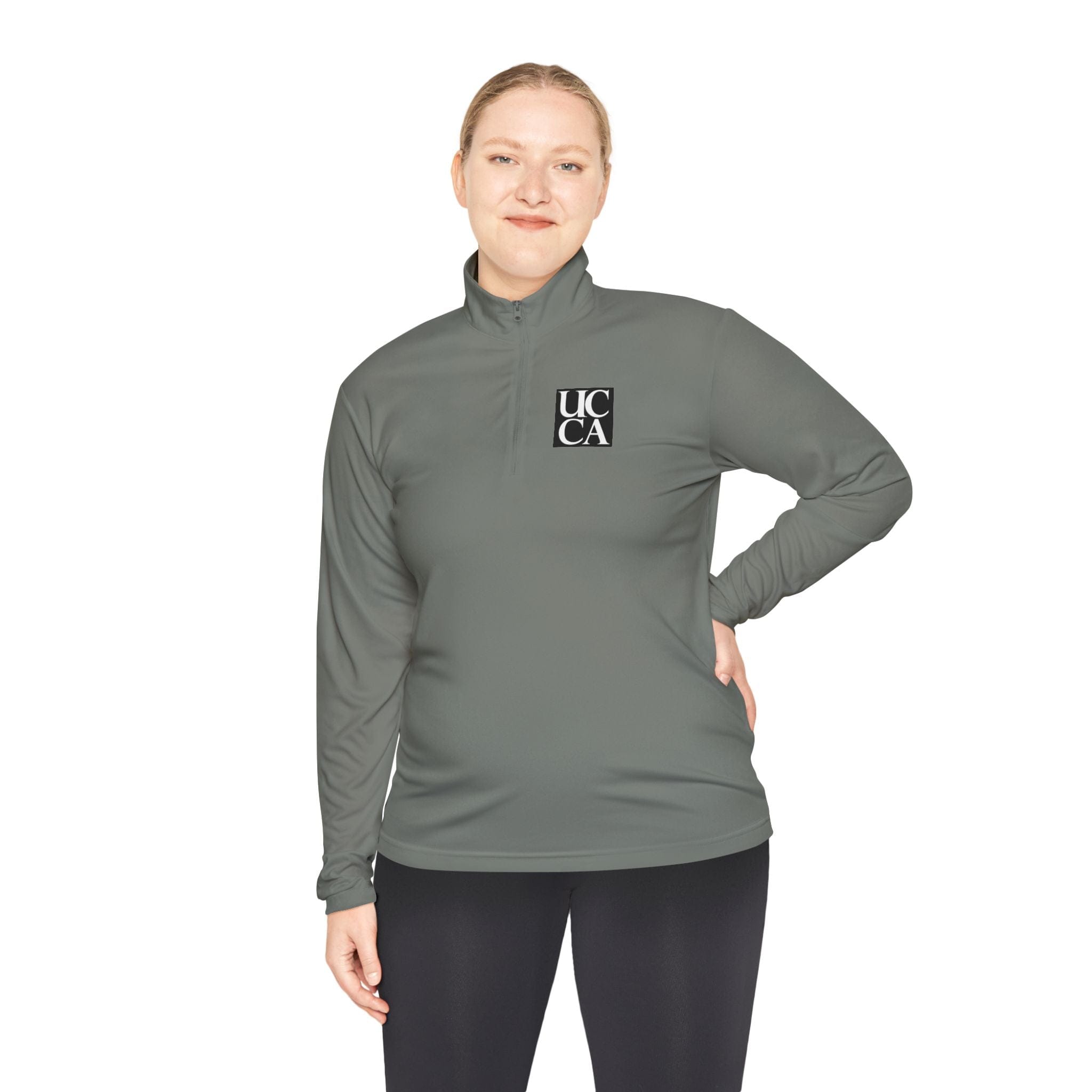 UCCA Iconic Unisex Quarter-Zip Pullover – Game-Ready & Everyday Cool XS / Grey Concrete Long-sleeve