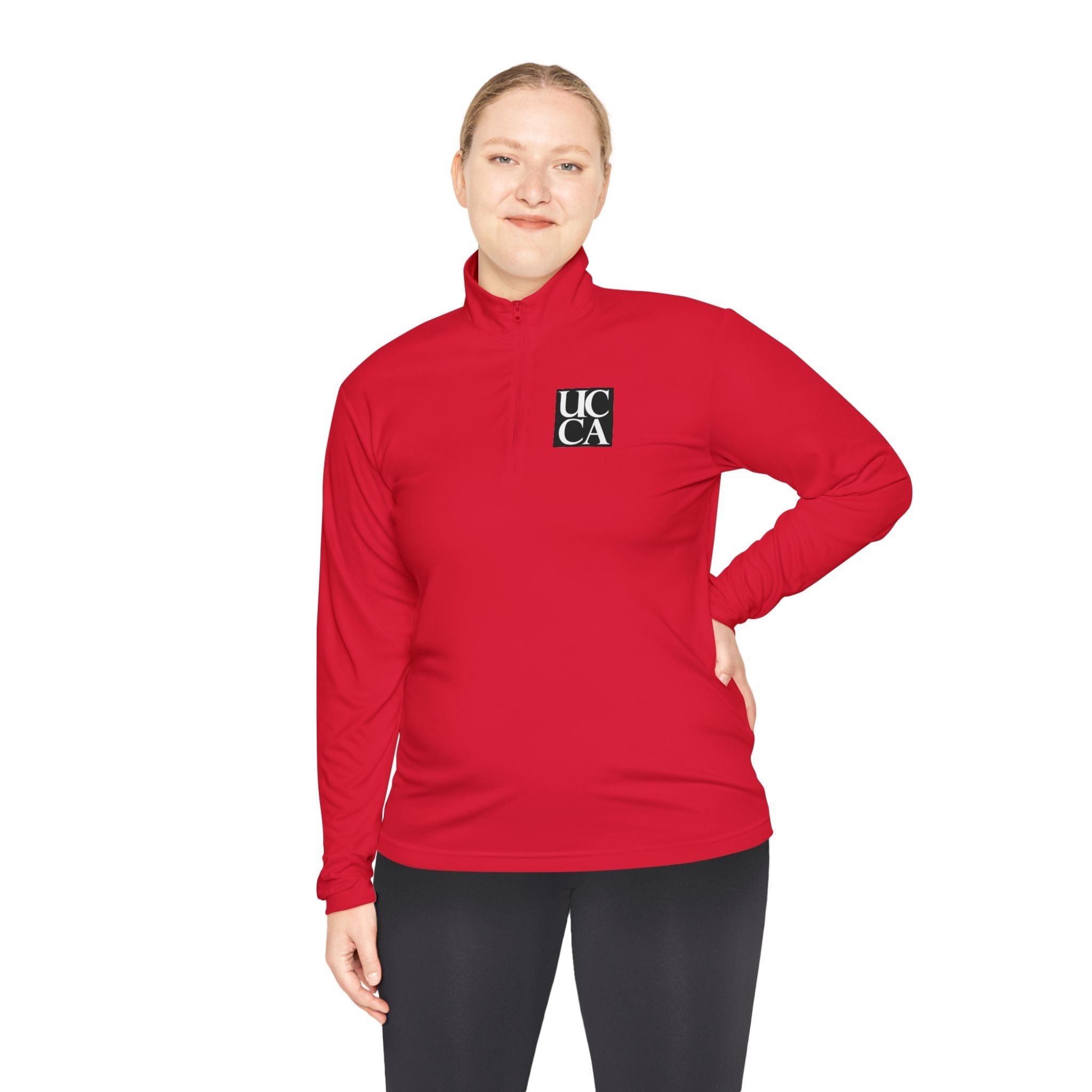 UCCA Iconic Unisex Quarter-Zip Pullover – Game-Ready & Everyday Cool XS / True Red Long-sleeve