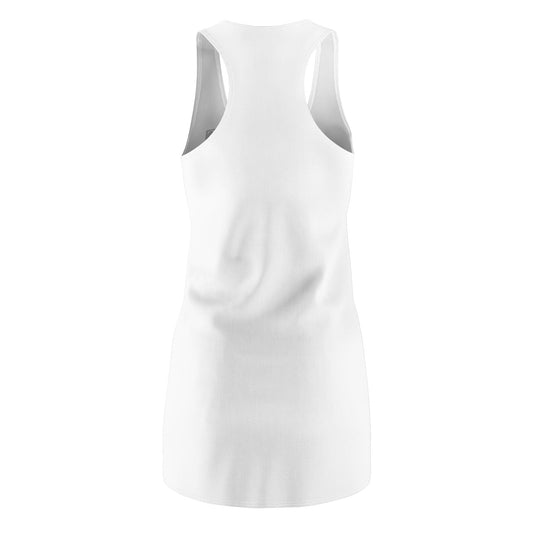 UCCA Minimalist Racerback Dress - White All Over Prints