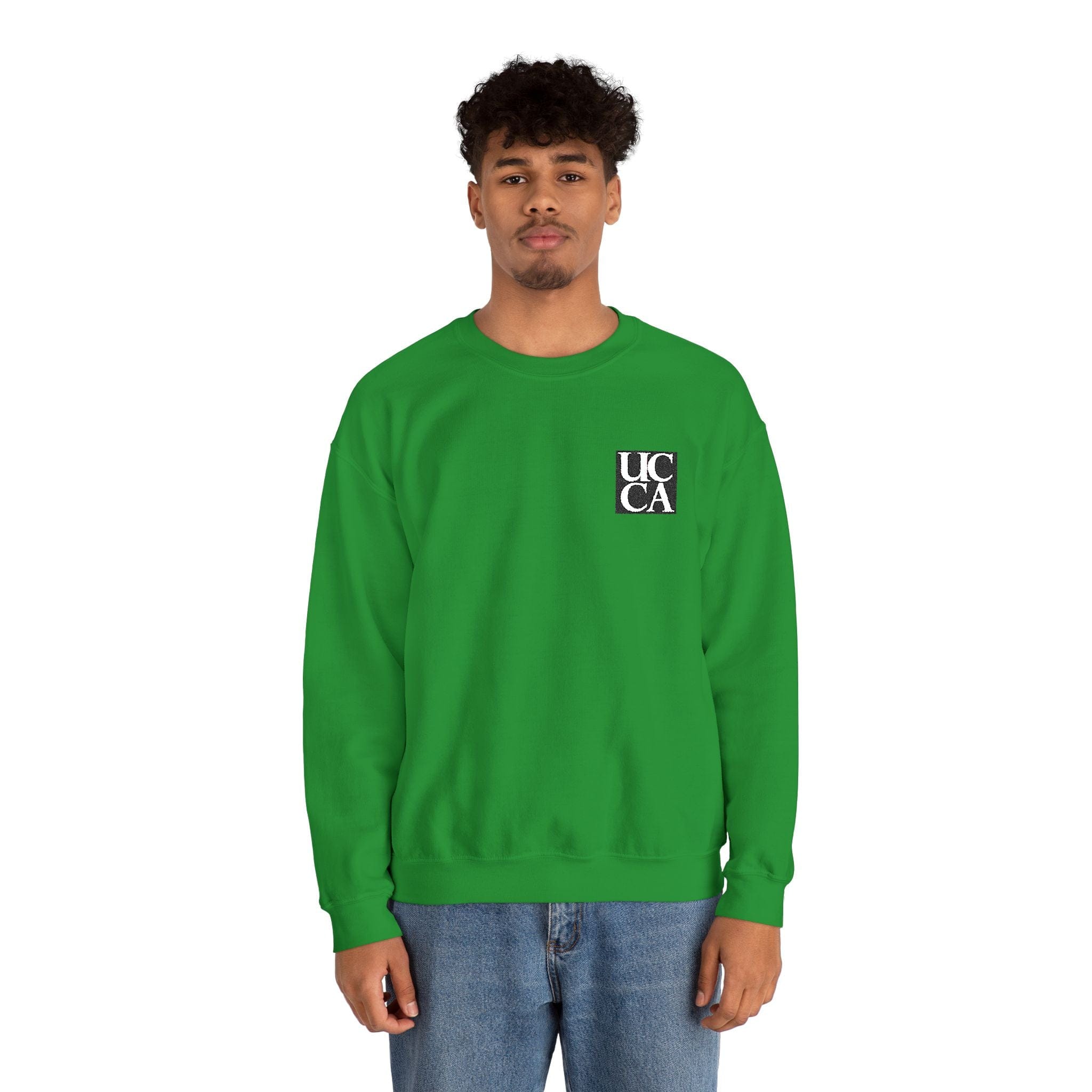 UCCA Unisex Heavy Blend™ Embroidered Crewneck Sweatshirt by Gildan S / Irish Green Sweatshirt
