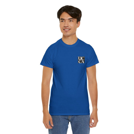 UCCA Welcome Tee – Mens Embroidered Edition for New Students Royal / S T-Shirt