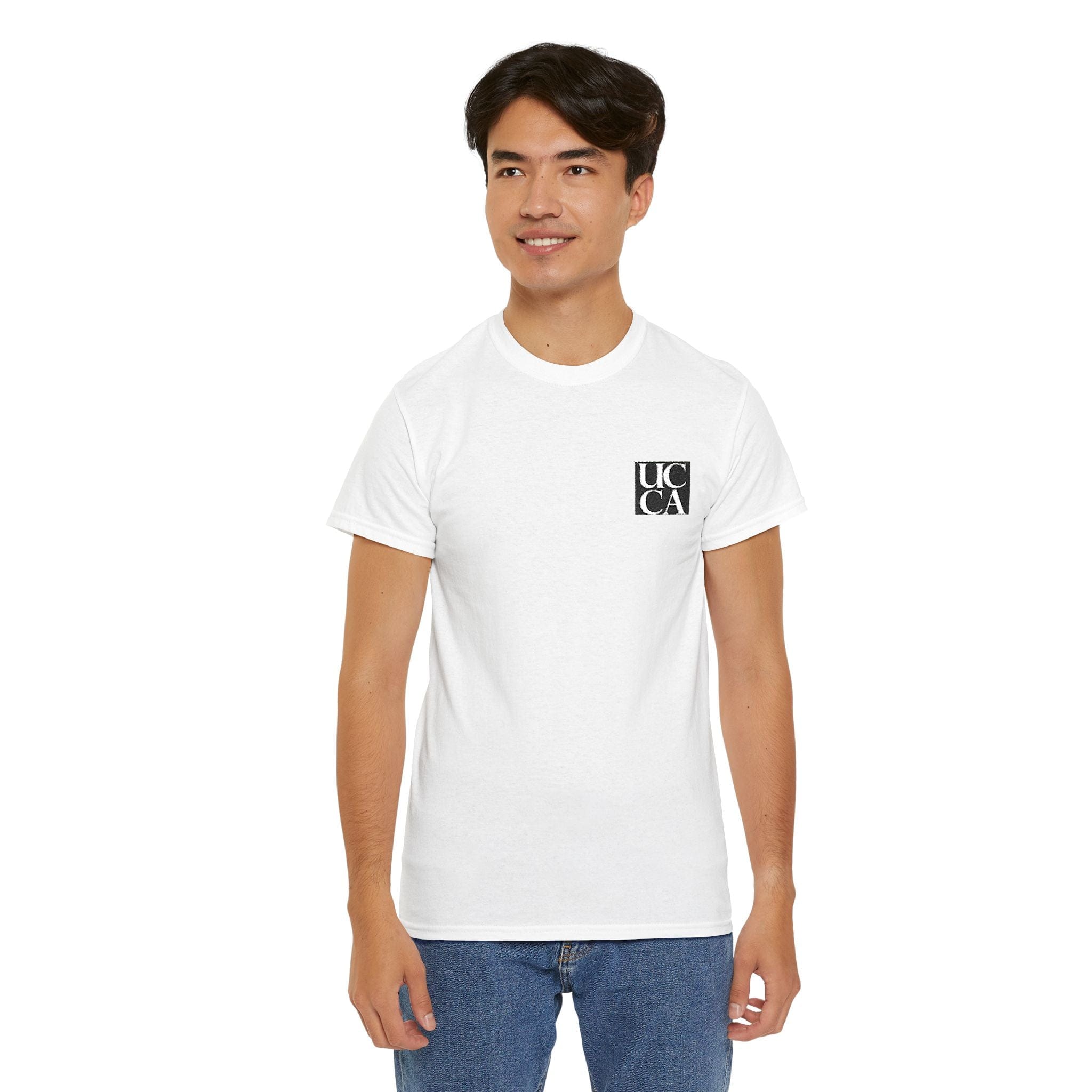 UCCA Welcome Tee – Mens Embroidered Edition for New Students White / S T-Shirt