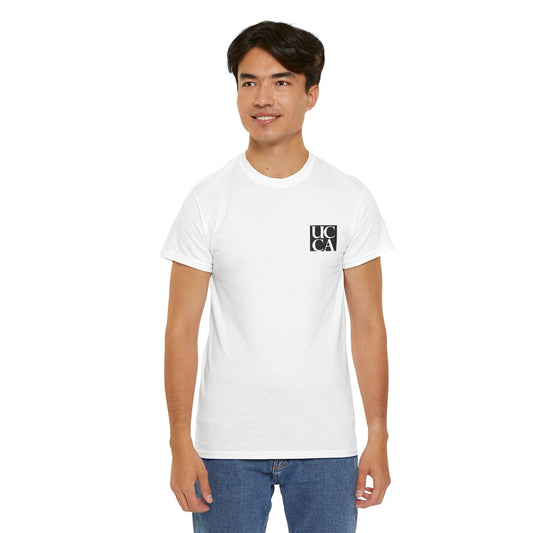 UCCA Welcome Tee – Mens Embroidered Edition for New Students White / S T-Shirt