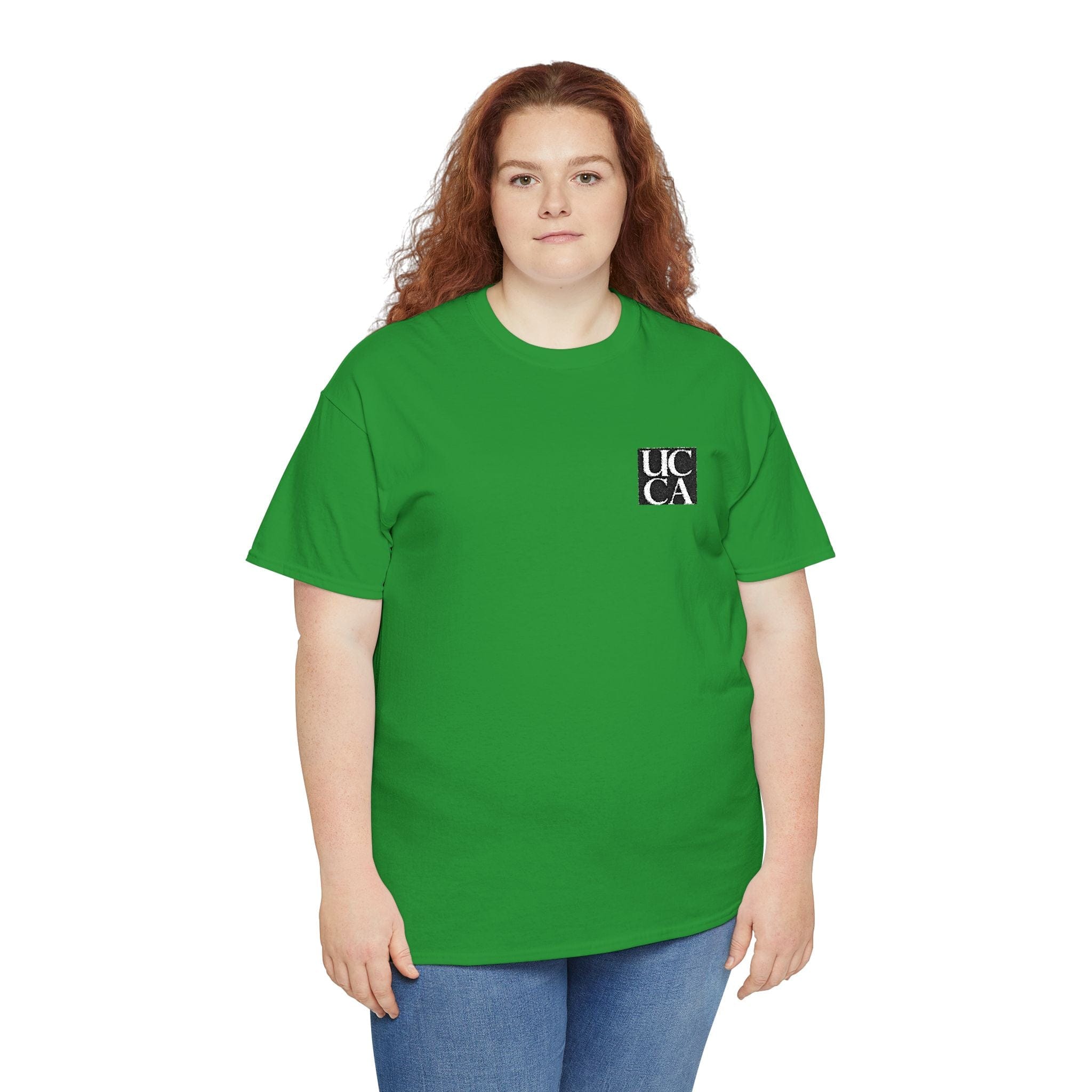 UCCA Welcome Tee – Womens Embroidered Edition for New Students Irish Green / S T-Shirt