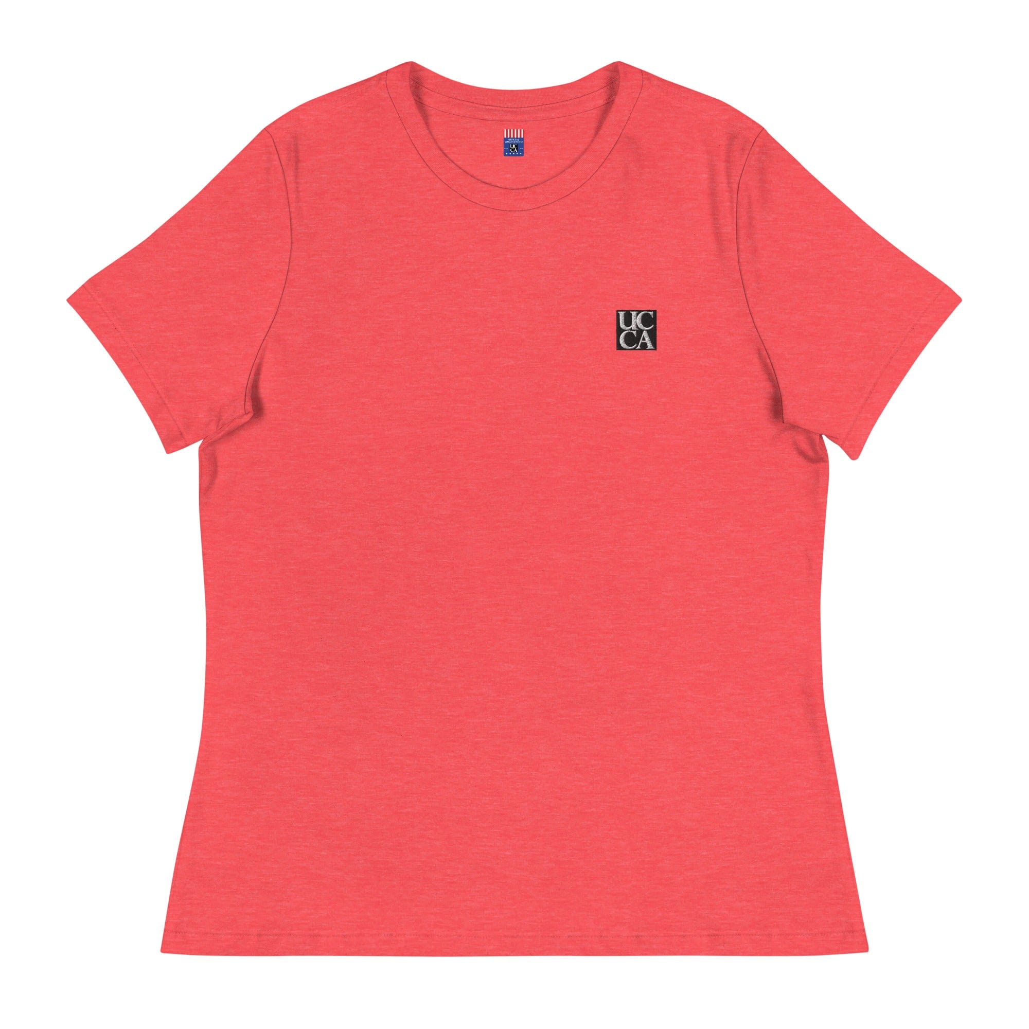 UCCA Women’s Embroidered Logo Relaxed T-Shirt Heather Red / S T-Shirt