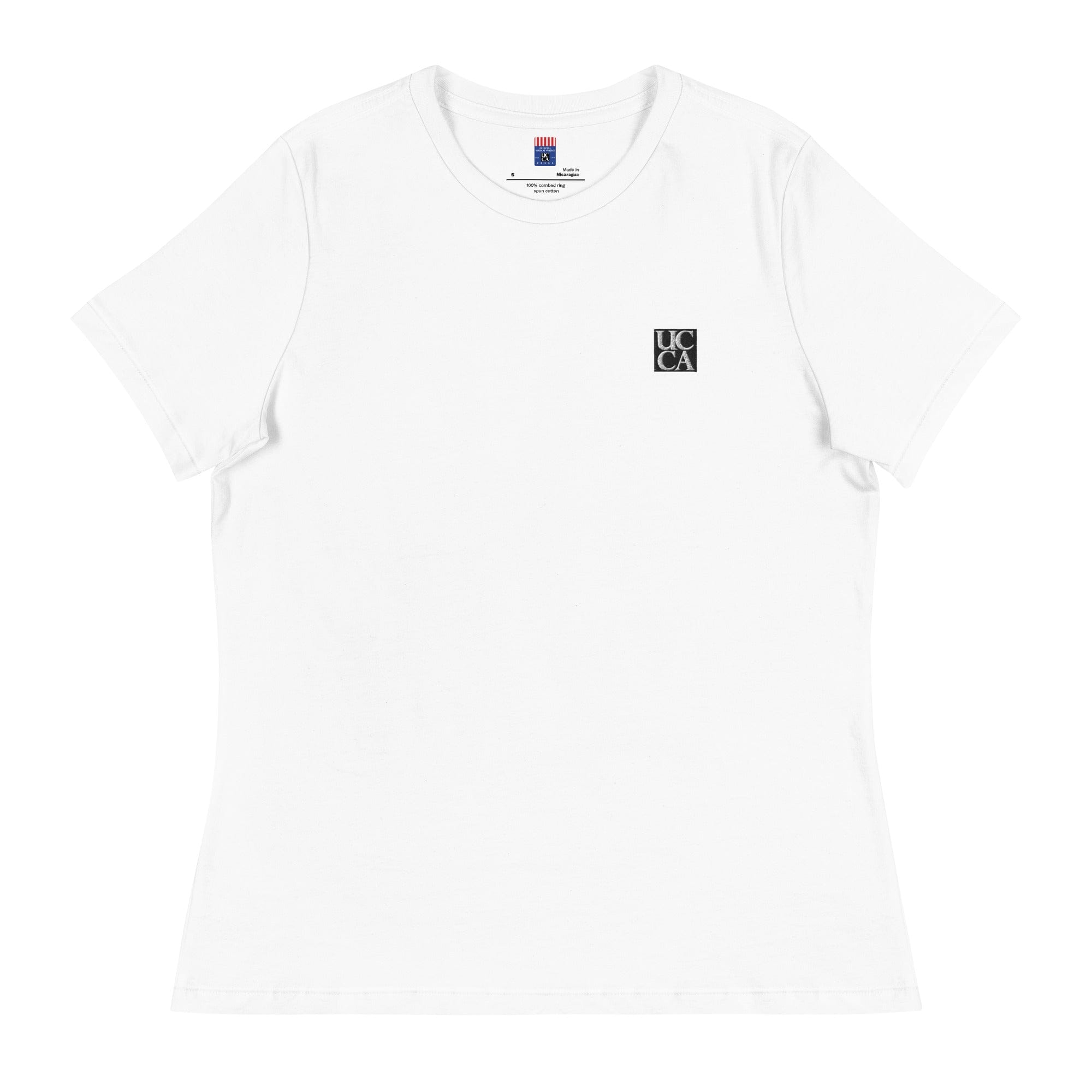 UCCA Women’s Embroidered Logo Relaxed T-Shirt White / S T-Shirt
