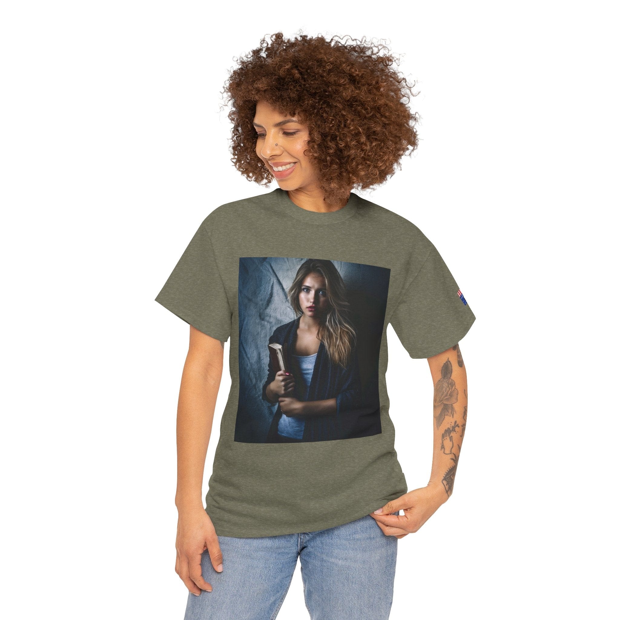 Unbothered & Brilliant – Heavy Cotton Tee Heather Military Green / S T-Shirt
