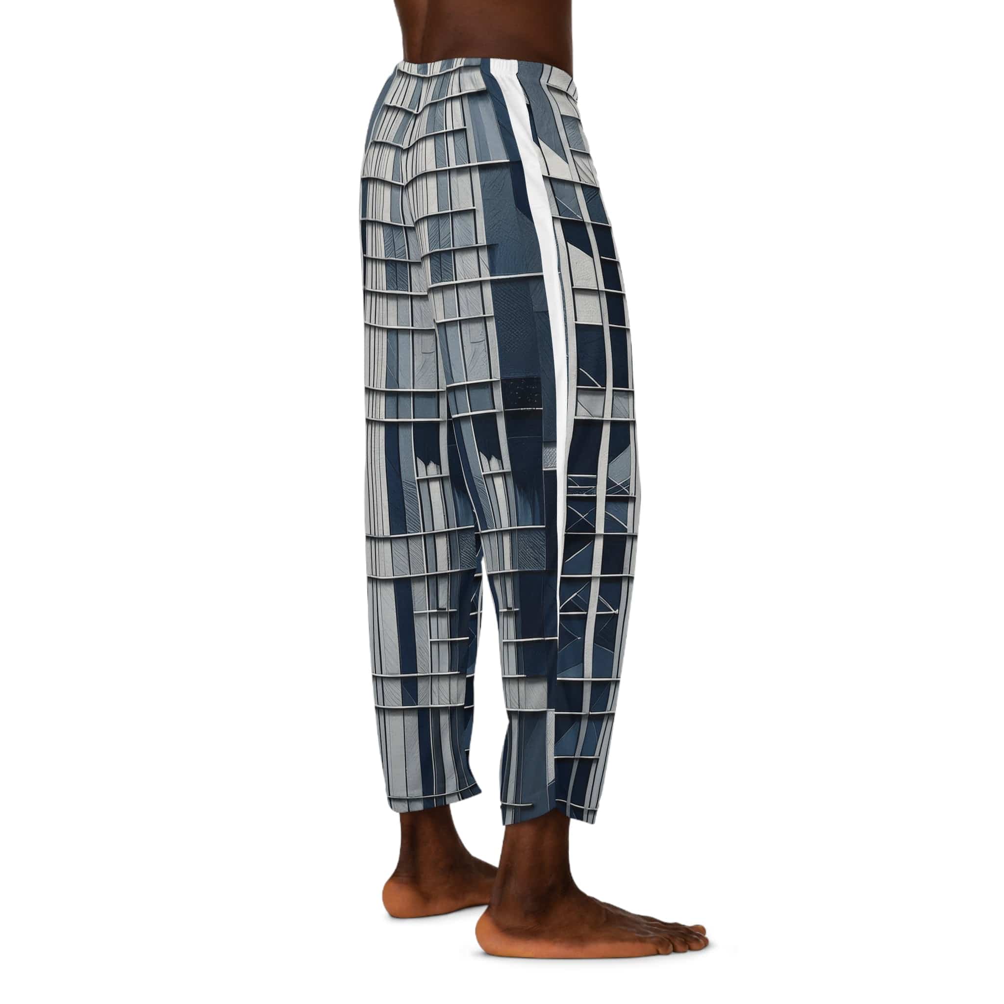 Urban Grid Pajama Pants – Modern Architectural Edition 🏙️✨ All Over Prints