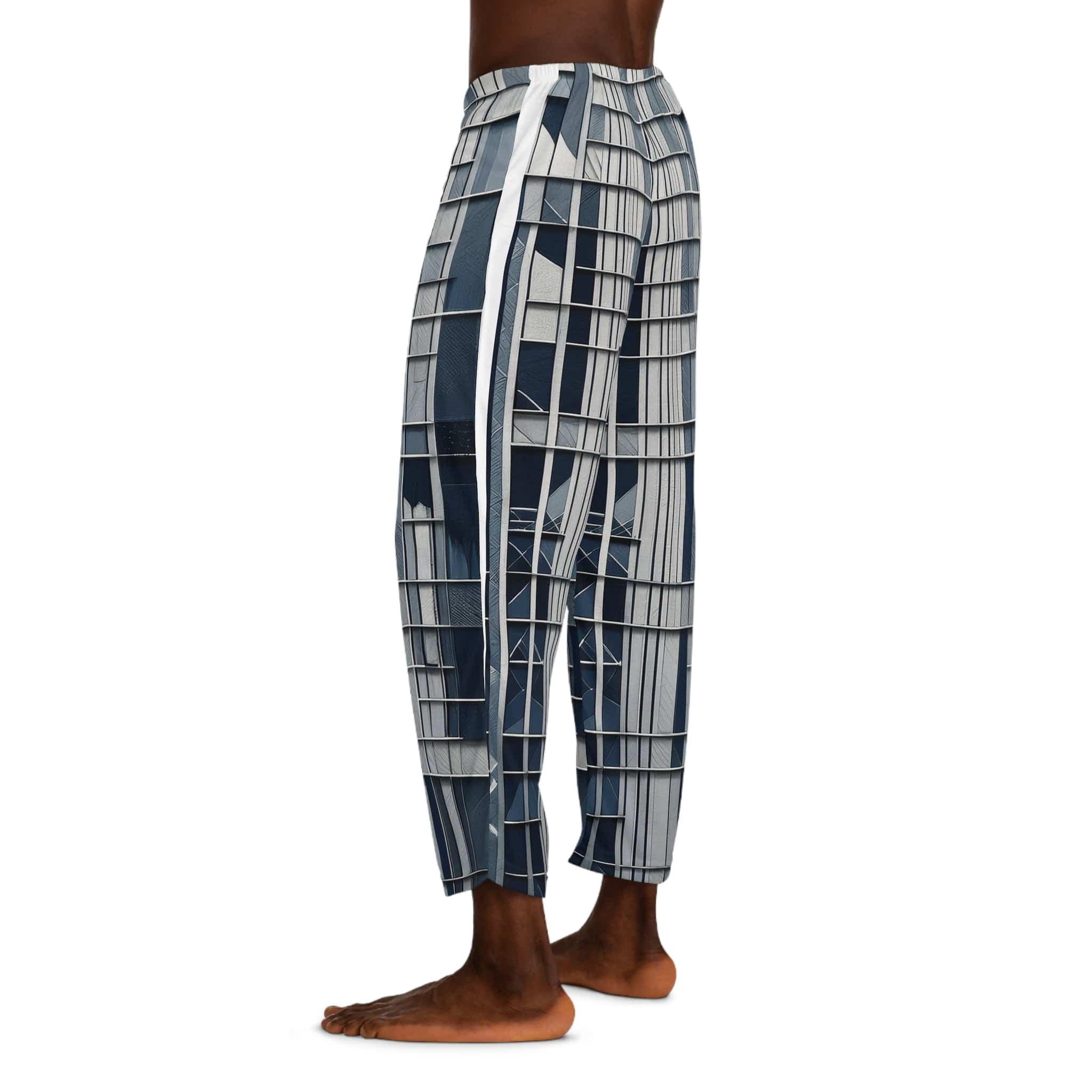 Urban Grid Pajama Pants – Modern Architectural Edition 🏙️✨ All Over Prints