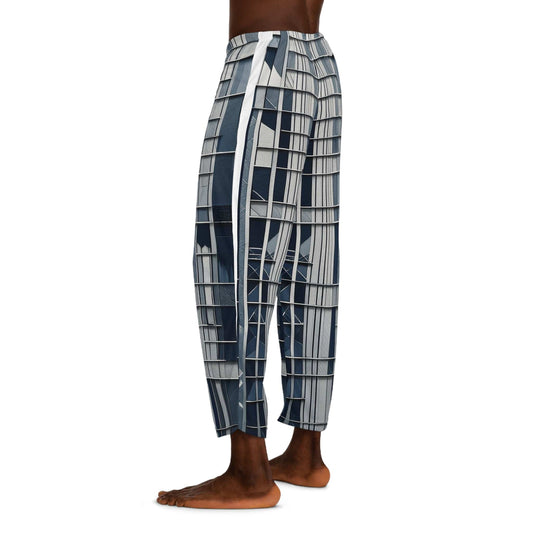 Urban Grid Pajama Pants – Modern Architectural Edition 🏙️✨ All Over Prints