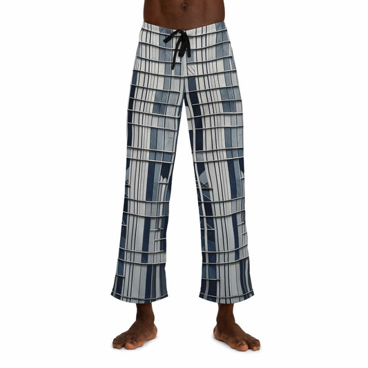 Urban Grid Pajama Pants – Modern Architectural Edition 🏙️✨ S / White stitching All Over Prints