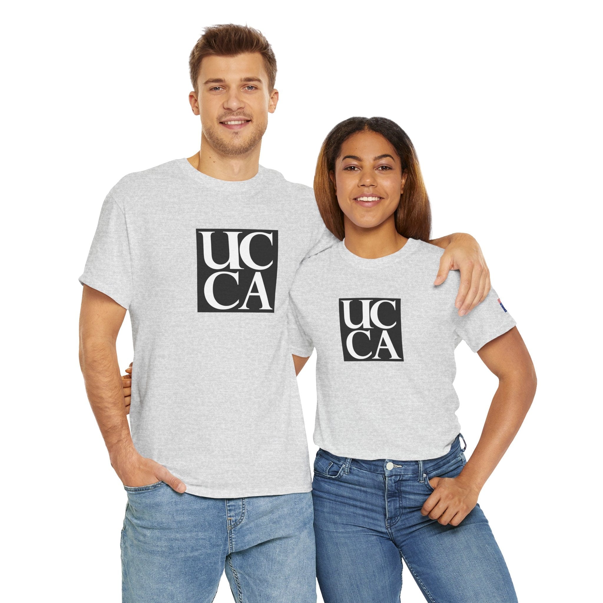 Wear Your UCCA Pride in Style! - Unisex Heavy Cotton Tee - Plain UCCA Logo Ash / S T-Shirt