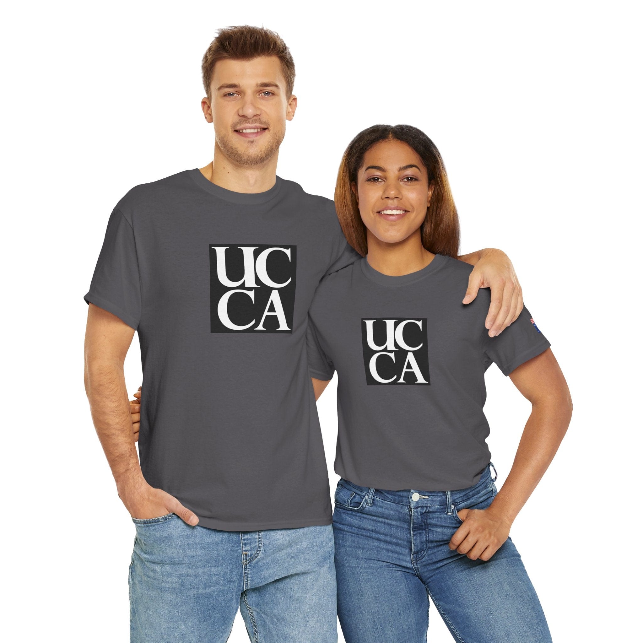 Wear Your UCCA Pride in Style! - Unisex Heavy Cotton Tee - Plain UCCA Logo Charcoal / S T-Shirt