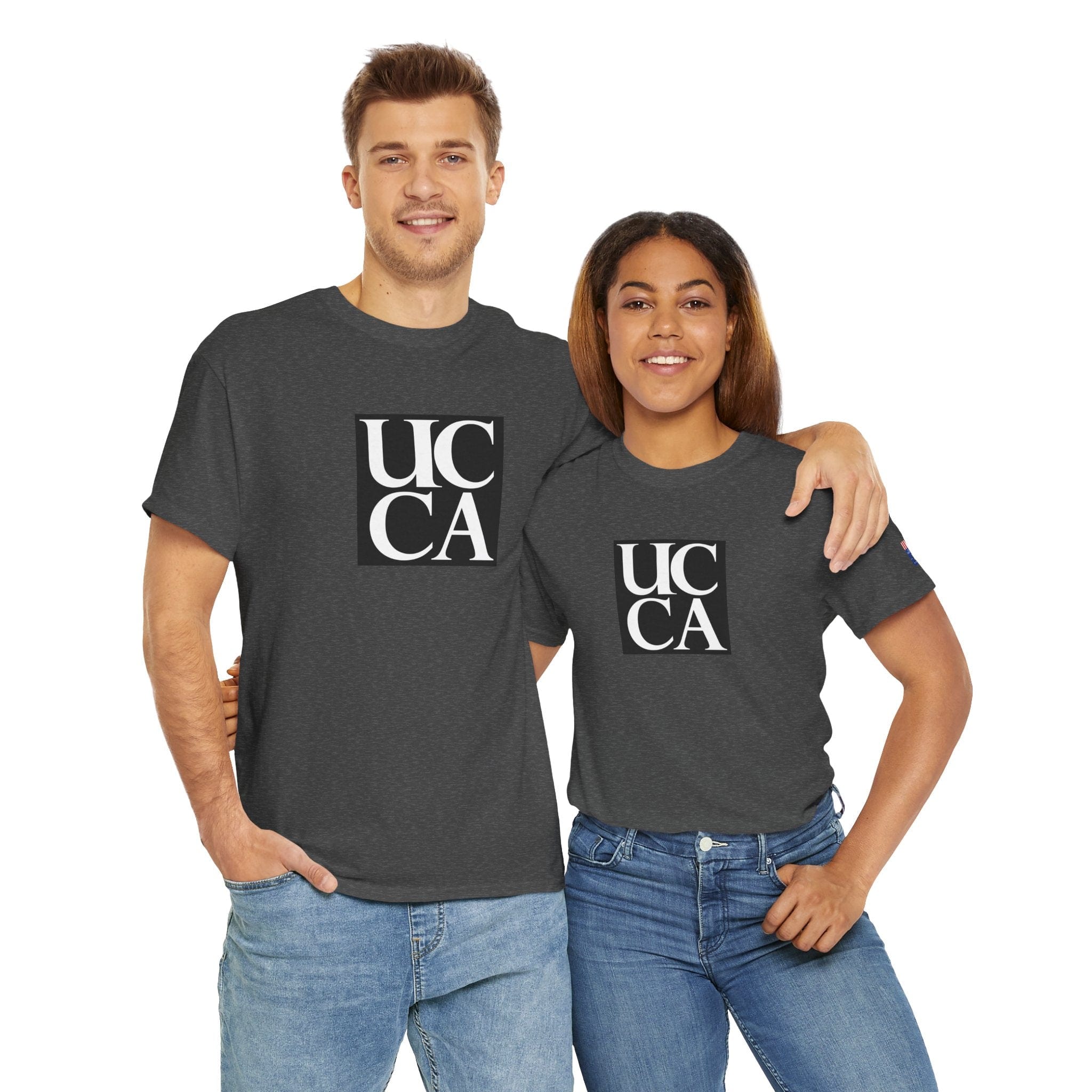 Wear Your UCCA Pride in Style! - Unisex Heavy Cotton Tee - Plain UCCA Logo Dark Heather / S T-Shirt