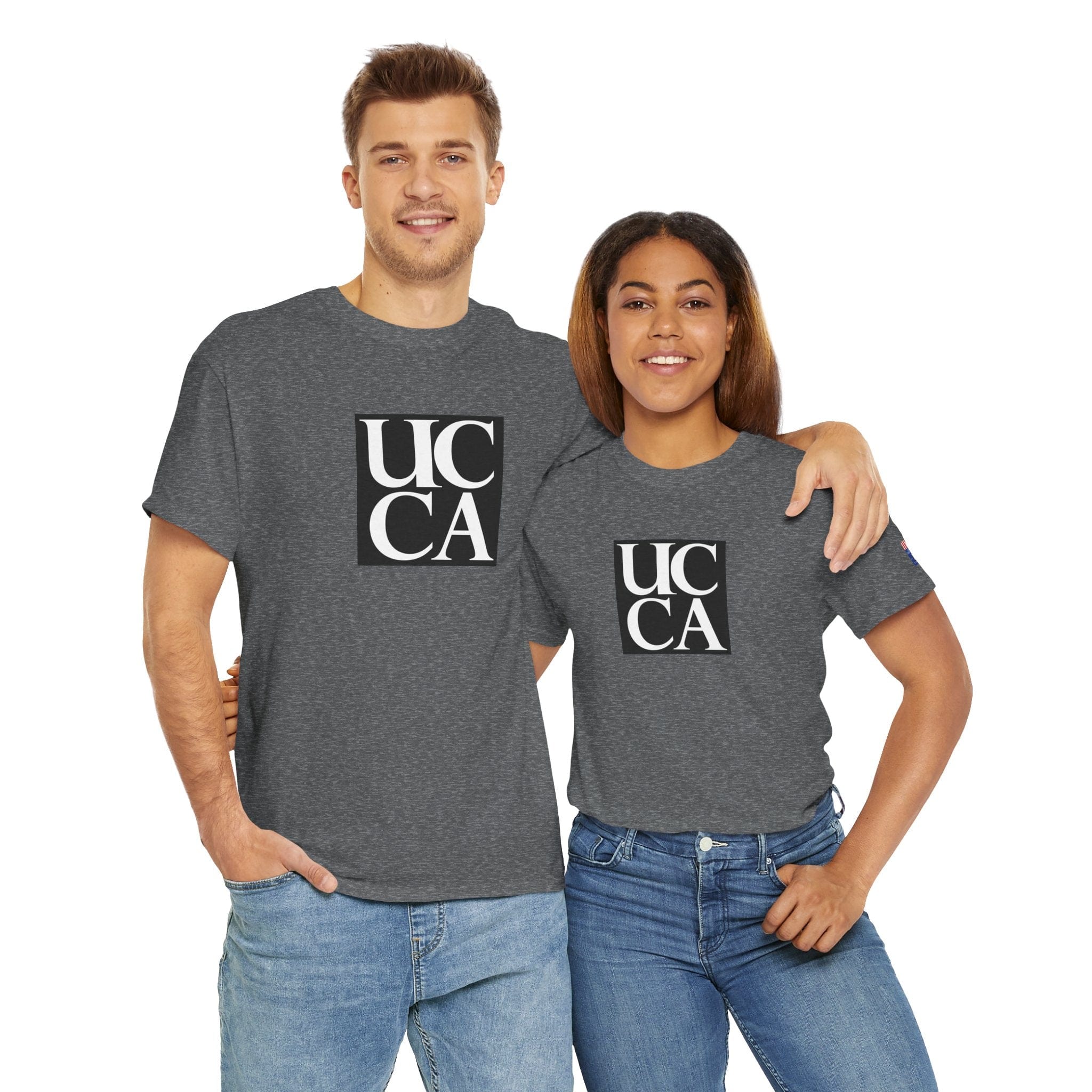 Wear Your UCCA Pride in Style! - Unisex Heavy Cotton Tee - Plain UCCA Logo Graphite Heather / S T-Shirt