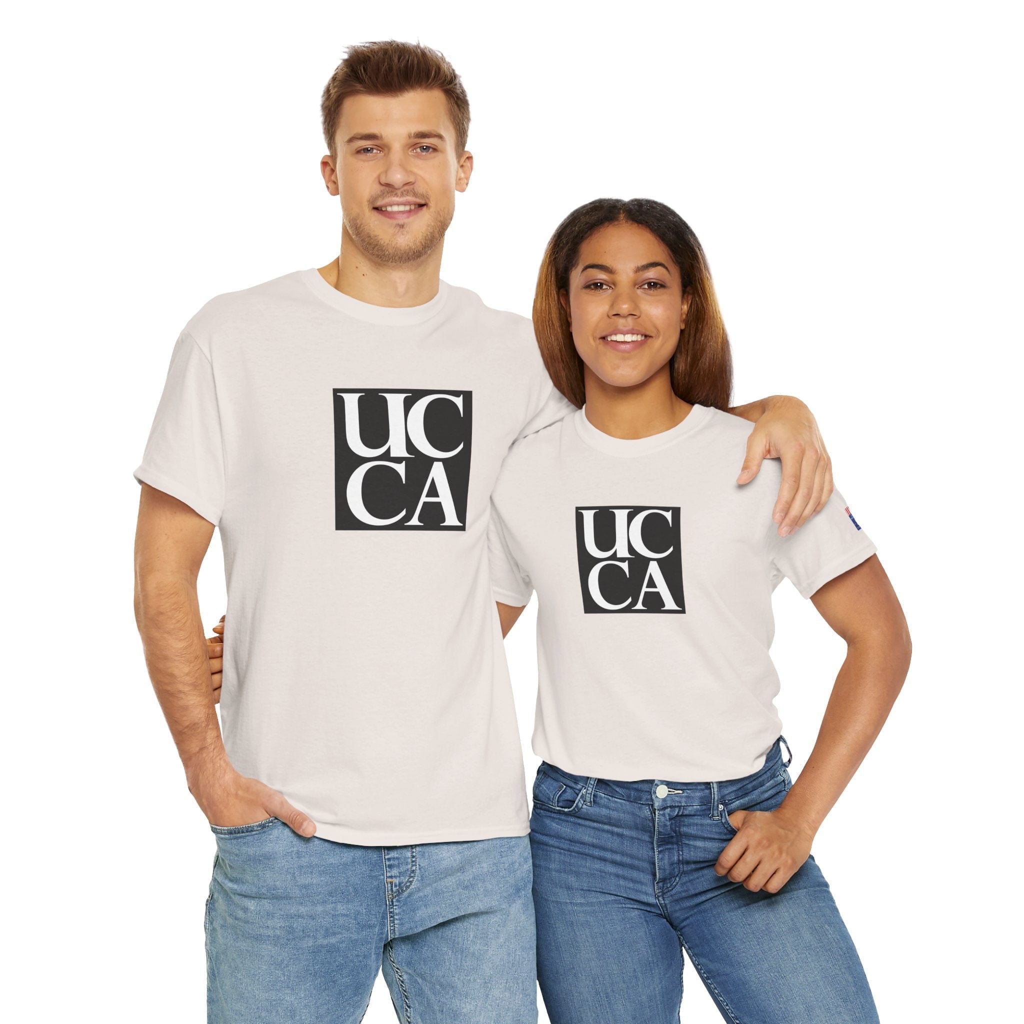 Wear Your UCCA Pride in Style! - Unisex Heavy Cotton Tee - Plain UCCA Logo Ice Grey / S T-Shirt