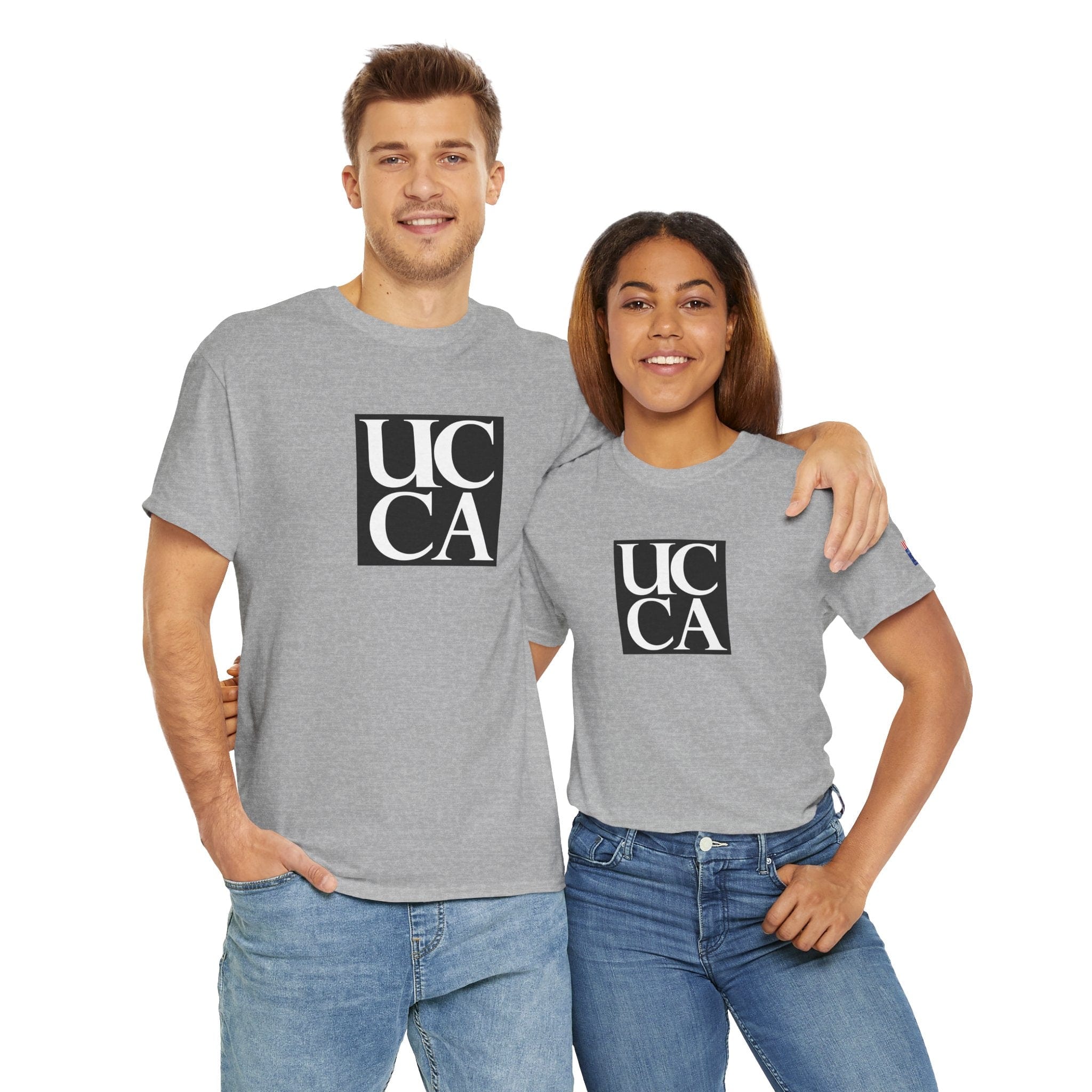 Wear Your UCCA Pride in Style! - Unisex Heavy Cotton Tee - Plain UCCA Logo Sport Grey / S T-Shirt