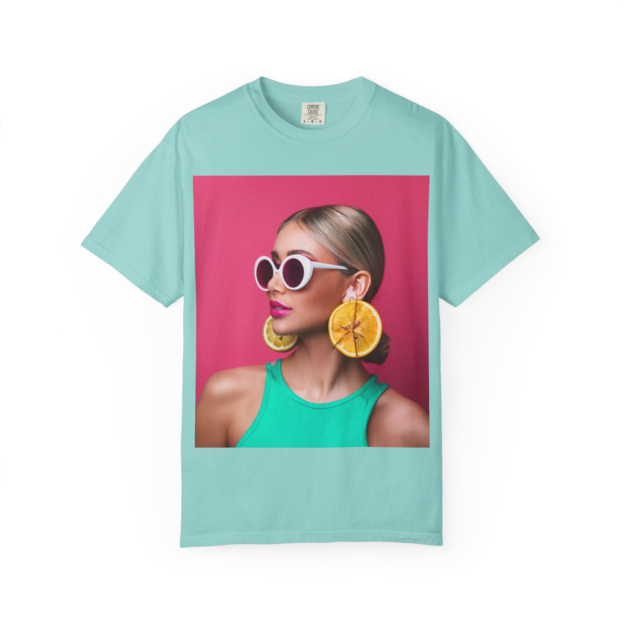 Women’s “Citrus Pop Girl” Tee – Y2K Bold available in 9 Juicy Colors Chalky Mint / S T-Shirt