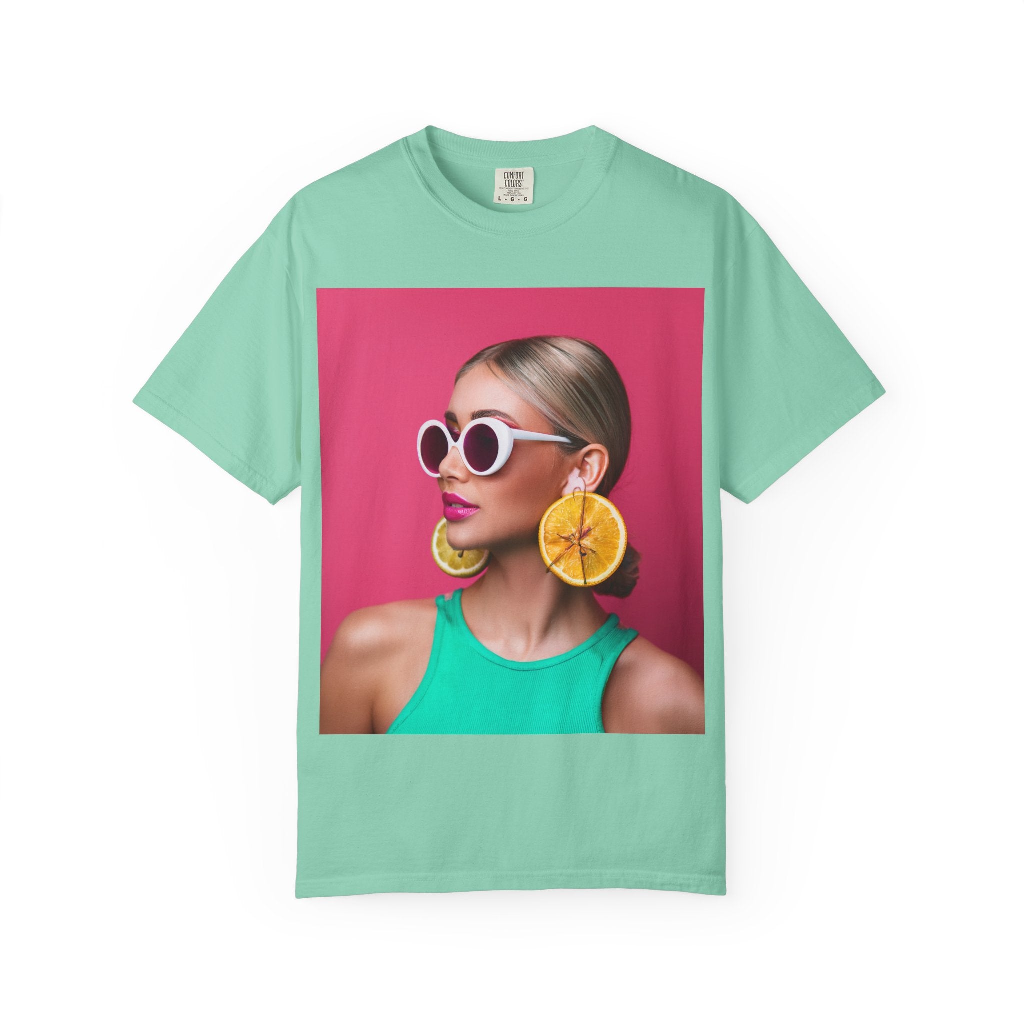 Women’s “Citrus Pop Girl” Tee – Y2K Bold available in 9 Juicy Colors Island Reef / S T-Shirt