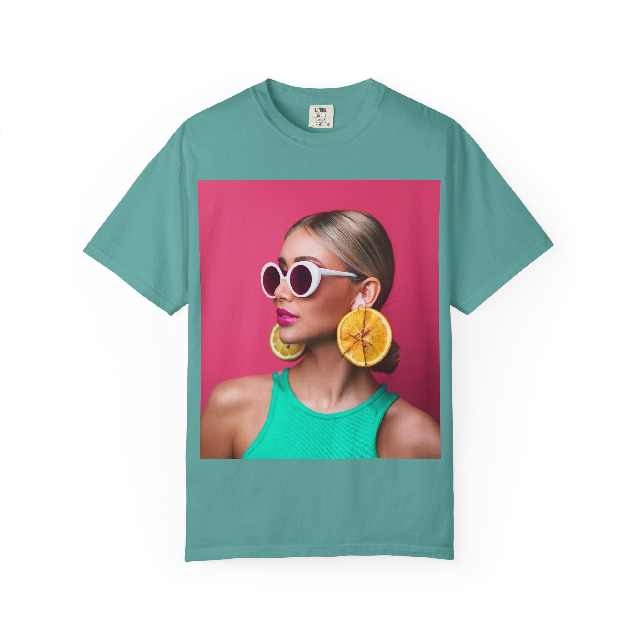 Women’s “Citrus Pop Girl” Tee – Y2K Bold available in 9 Juicy Colors Seafoam / S T-Shirt