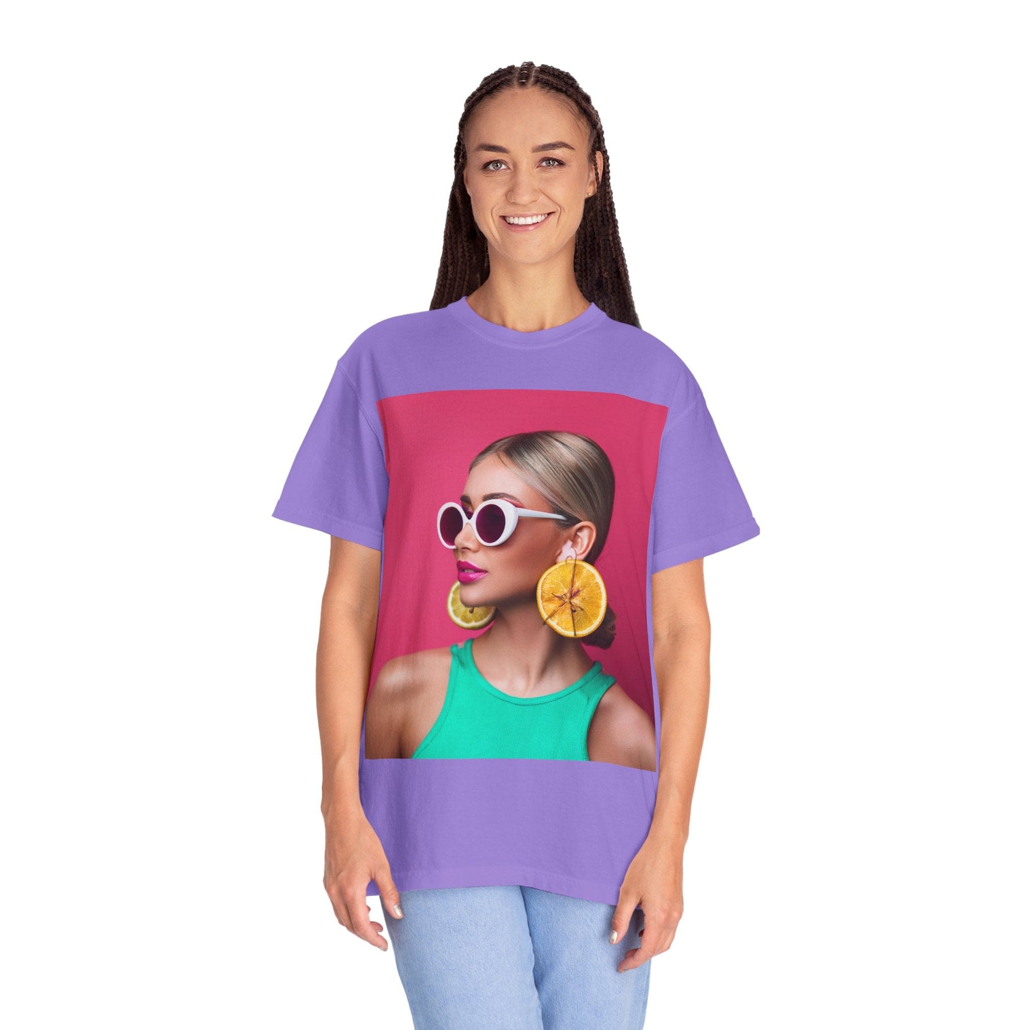 Women’s “Citrus Pop Girl” Tee – Y2K Bold available in 9 Juicy Colors T-Shirt