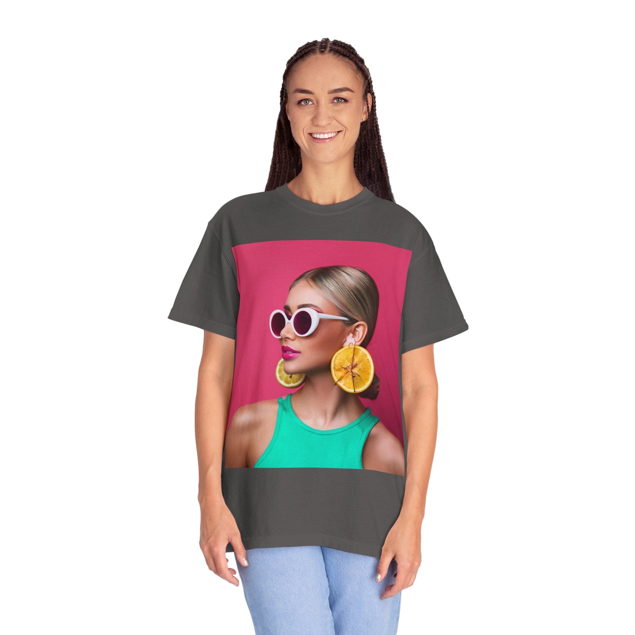 Women’s “Citrus Pop Girl” Tee – Y2K Bold available in 9 Juicy Colors T-Shirt
