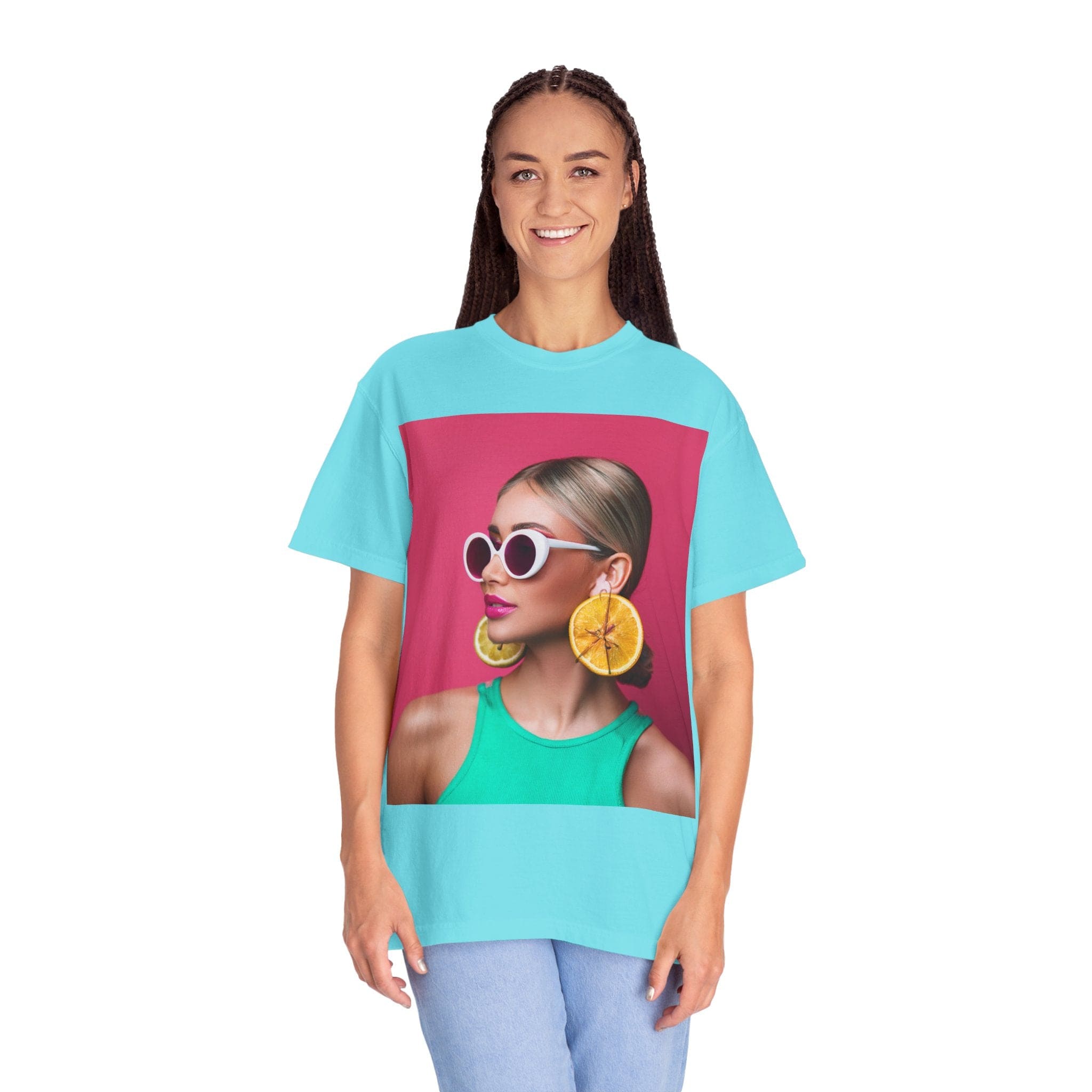 Women’s “Citrus Pop Girl” Tee – Y2K Bold available in 9 Juicy Colors T-Shirt