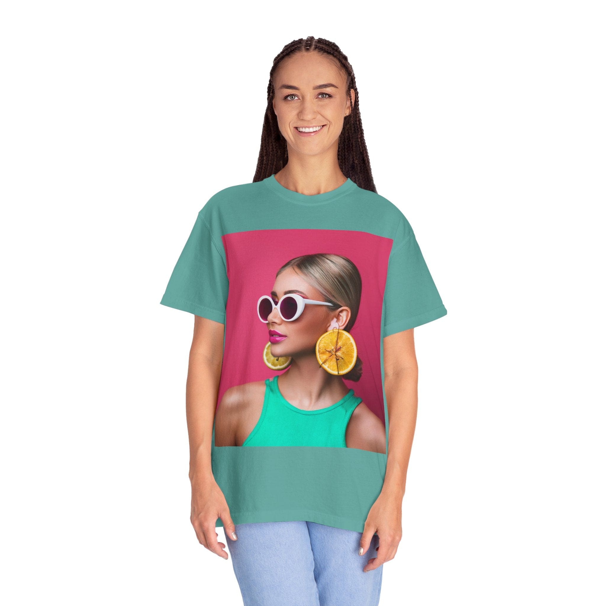 Women’s “Citrus Pop Girl” Tee – Y2K Bold available in 9 Juicy Colors T-Shirt