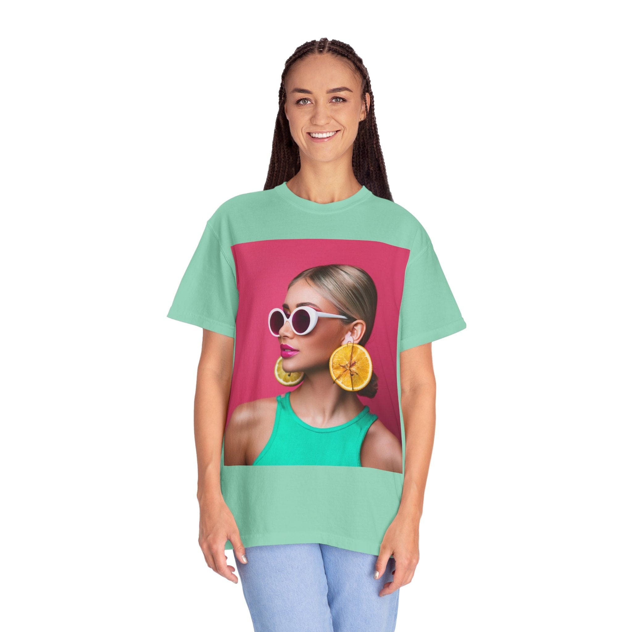 Women’s “Citrus Pop Girl” Tee – Y2K Bold available in 9 Juicy Colors T-Shirt