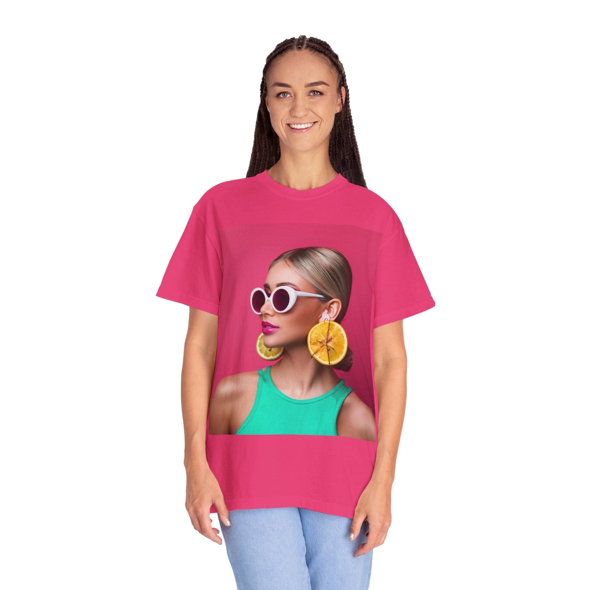 Women’s “Citrus Pop Girl” Tee – Y2K Bold available in 9 Juicy Colors T-Shirt