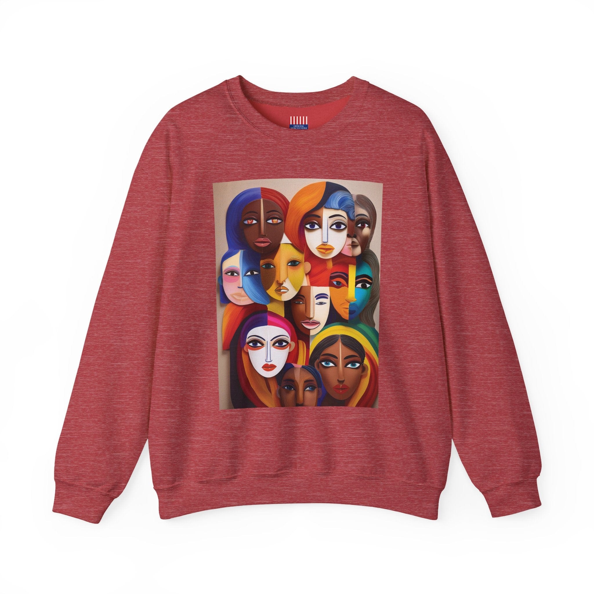Women's Heavy Blend™ Sweatshirt: Celebrate Diversity with Style Heather Scarlet Red / S Sweatshirt