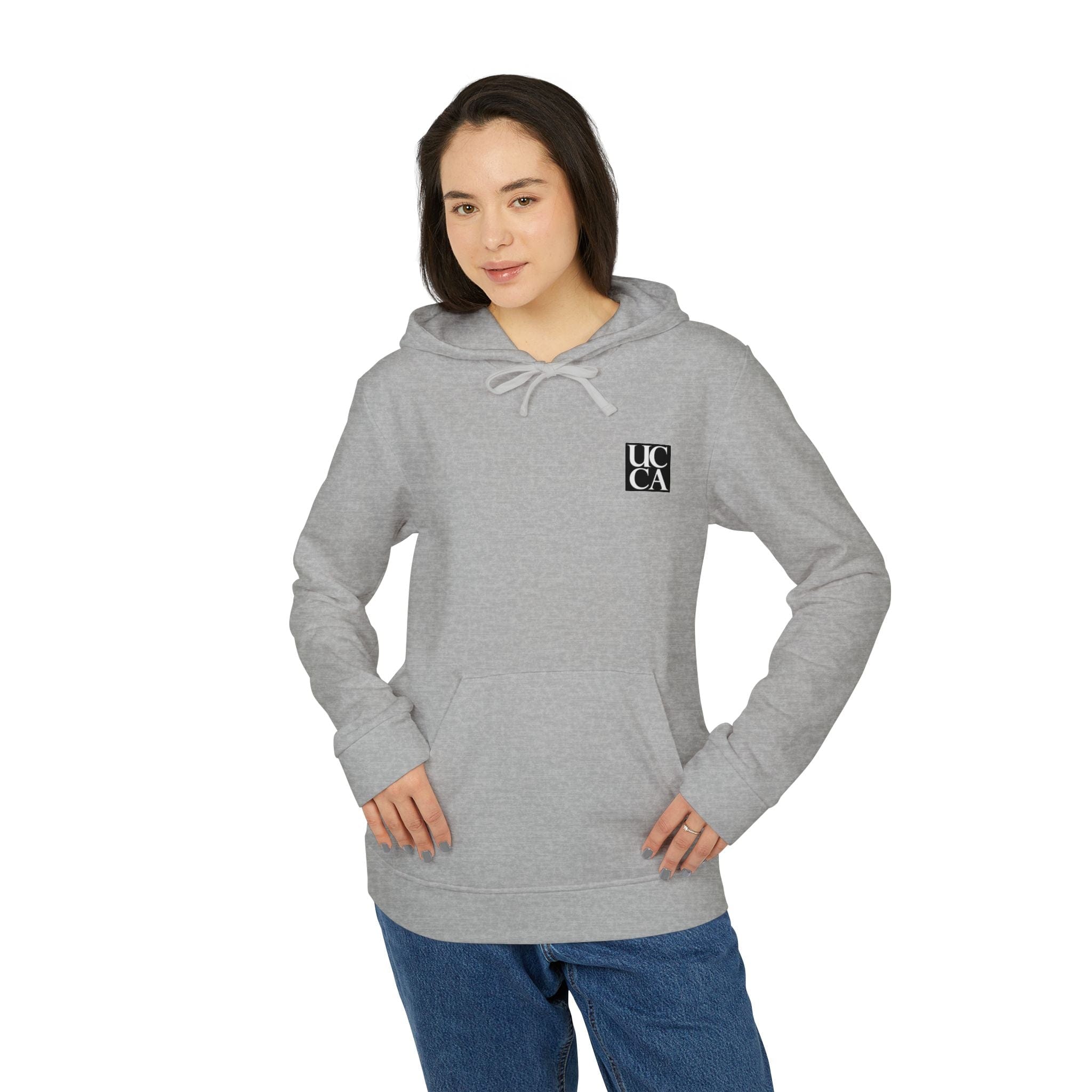 Women's UCCA x Adidas Eco-Fleece Hoodie – Authentic Style, Unmatched Comfort Grey Heather / XS Hoodie
